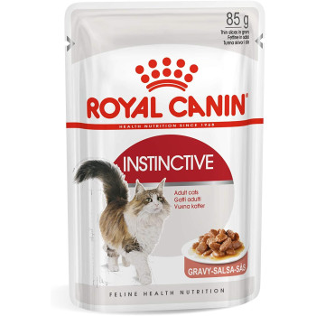 Royal Canin Feline Health Nutrition Instinctive Adult Cats Gravy Wet Food Pouches 12X85g