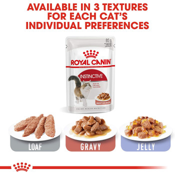 Royal Canin Feline Health Nutrition Instinctive Adult Cats Gravy Wet Food Pouches 12X85g