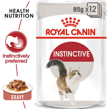 Royal Canin Feline Health Nutrition Instinctive Adult Cats Gravy Wet Food Pouches 12X85g