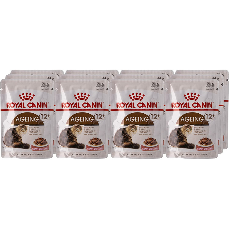 Royal Canin Feline Health Nutrition Ageing 12+ Gravy Cat Wet Food 12X85g Pouches