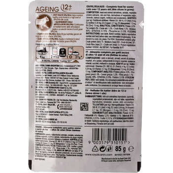 Royal Canin Feline Health Nutrition Ageing 12+ Gravy Cat Wet Food 12X85g Pouches