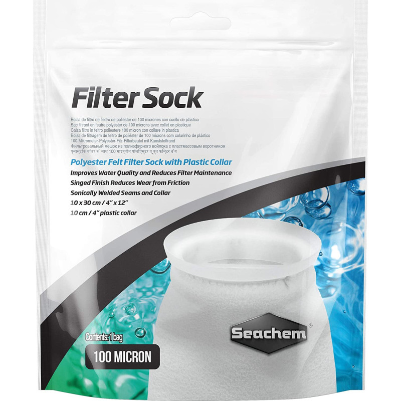 Seachem Filter Sock 100 Micron Welded 10 X 30Cm