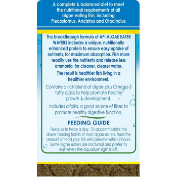 API Algae Eater Wafers Fish Food 6.4 Oz