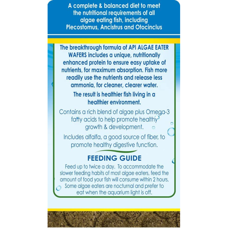 API Algae Eater Wafers Fish Food 6.4 Oz