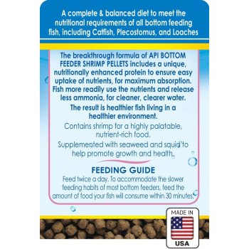 API Bottom Feeder Pellets with Shrimp 4 OZ