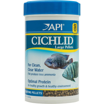 API Large Pellets Cichlid Fish Food 7.1 OZ