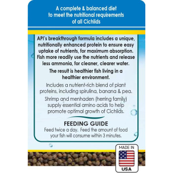 API Pellets Cichlid Fish Food 4.2 OZ