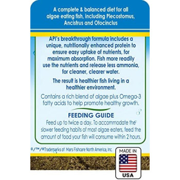 API Algae Eater Wafers Fish Food 1.3 Oz