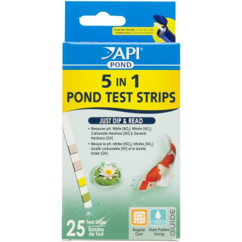 API 5 in 1 Pond Water Test Strips 25 count