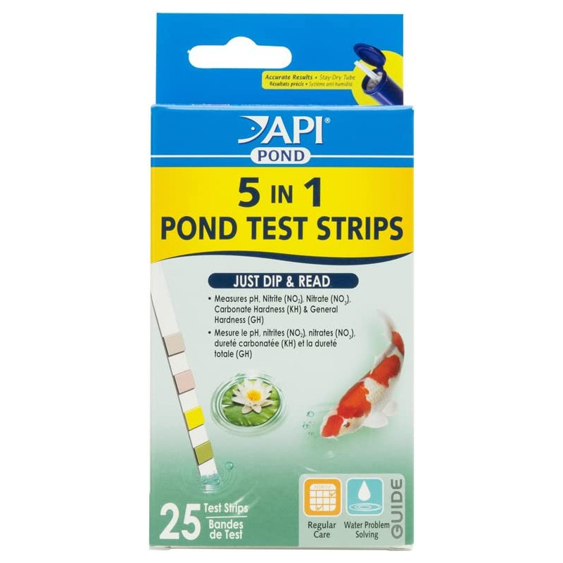 API 5 in 1 Pond Water Test Strips 25 count
