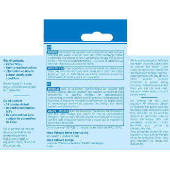 API Ammonia NH3 NH4 Test Strips 25 count