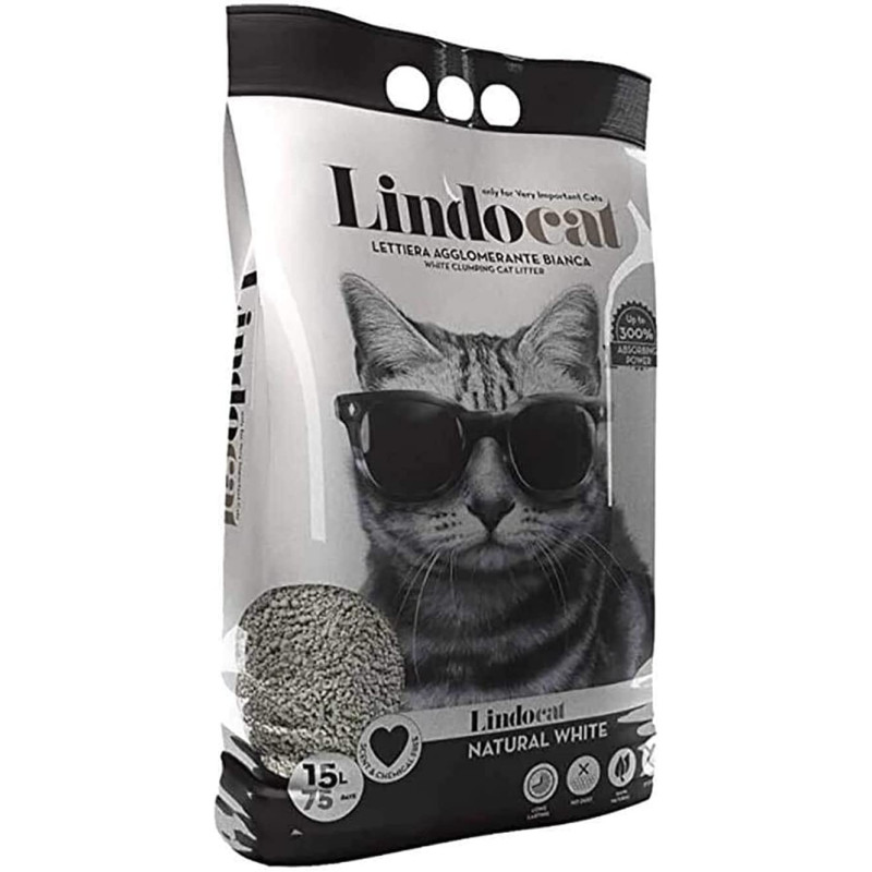 Lindocat White Bentonite Natural White 15 L Fragrance Free