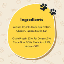 Armitage Chewy Venison Steaks 80G