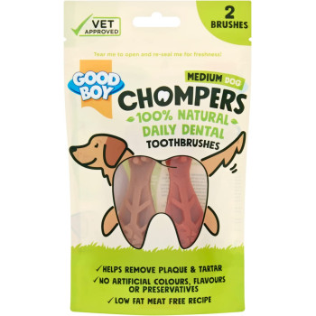 Armitage Goodboy Chompers Dental Toothbrush Medium 2 per pk 70g