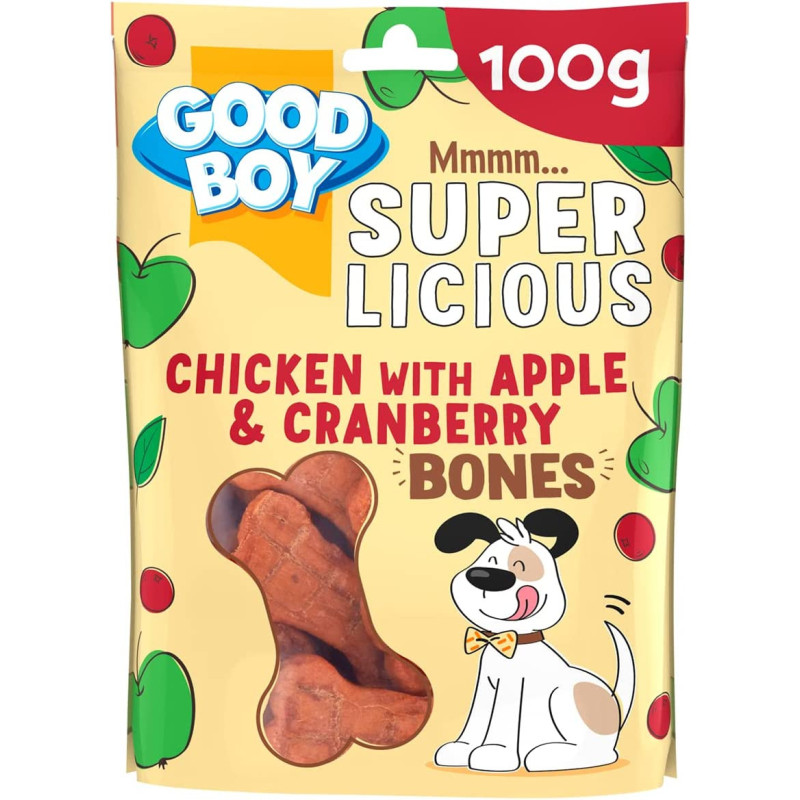 Armitage Good Boy Super Licious Chicken with Apple & Cranberry Bones 100g