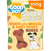 Armitage Goodboy Super Licious Chicken with Broccoli & Sweet Potato Bones 100g