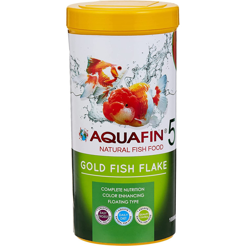 Kw Zone Aquafin Gold Fish Flake 1000 ML | Premium Goldfish Flakes