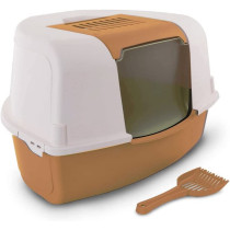 MP Bergamo Toilet Ariel Corner Litter Tray and Scoop for Cats Mix Color X Large
