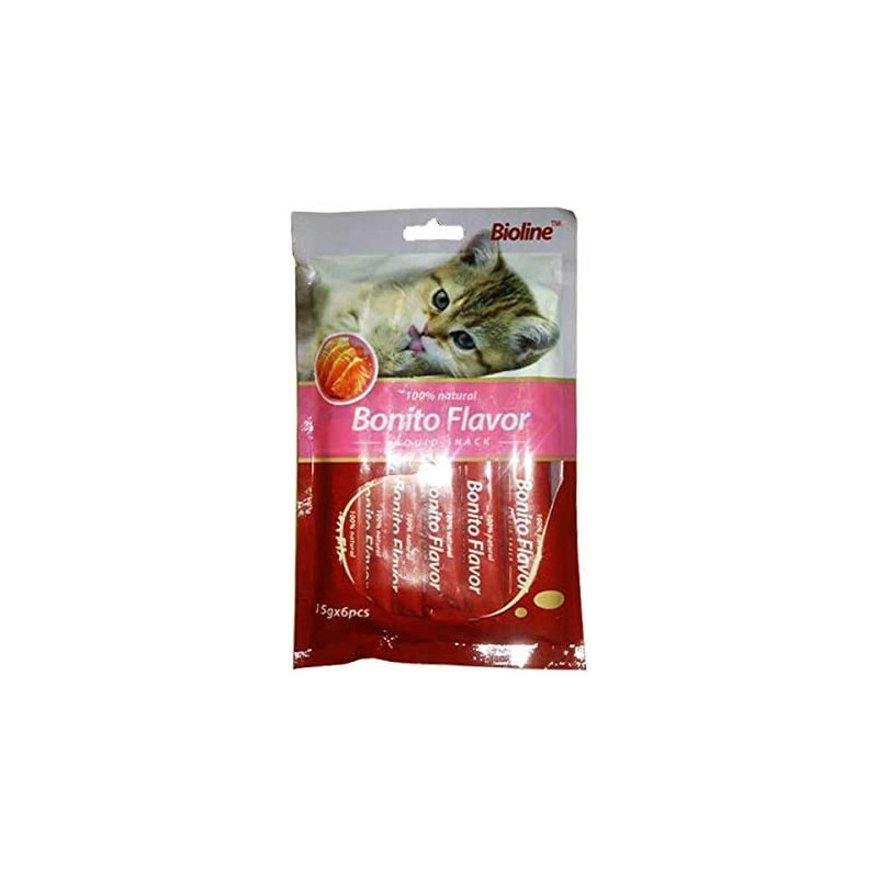 Bioline Cat Treats Bonito Natural Ingredients and Nutritious Snack 15 Gm