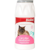 Bioline Cat Litter Deodorizer Natural Eco Friendly Fragrance Free Cat Litter Deodorizer 425g white maroon