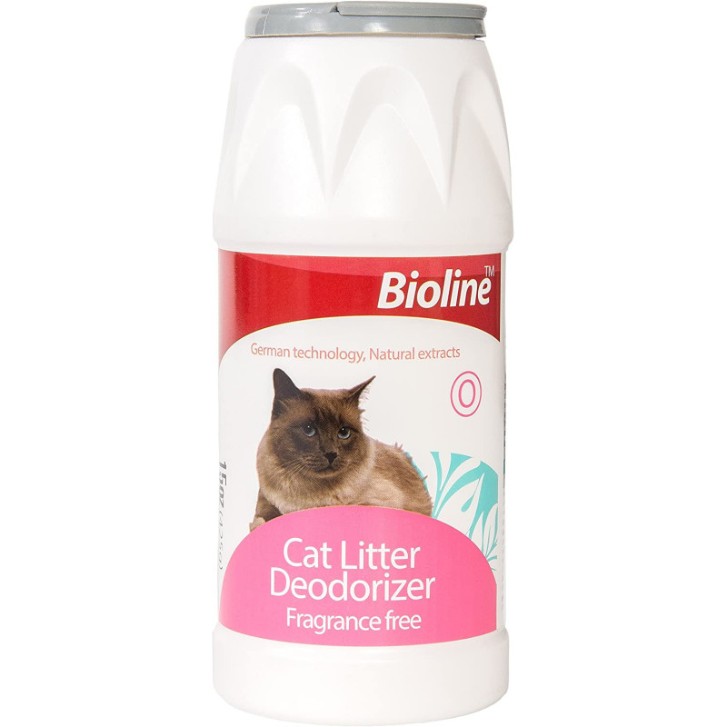 Bioline Cat Litter Deodorizer Natural Eco Friendly Fragrance Free Cat Litter Deodorizer 425g white maroon