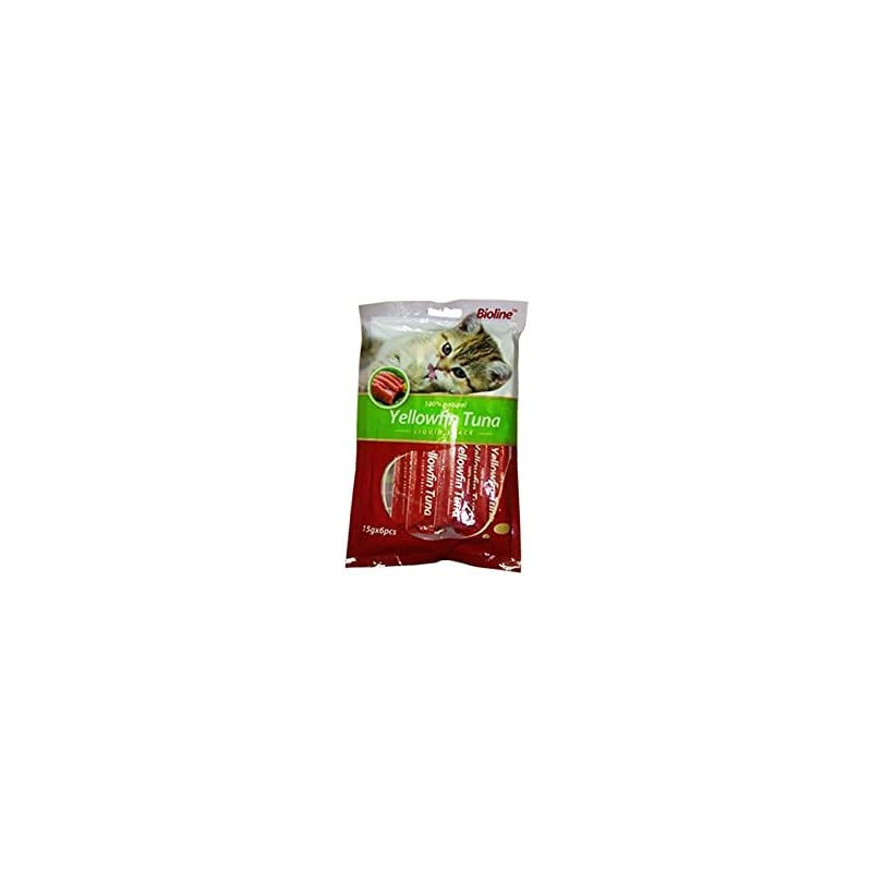 Bioline Cat Treats Natural Liquid Snack Yellowfin 15 Gm X 6pcs