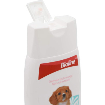 Bioline Puppy Shampoo 250ml Mild Care Natural Dog Puppy Shampoo White/Maroon