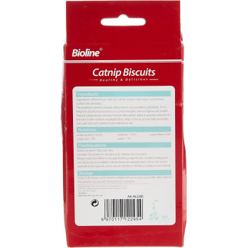 Bioline Natural Cod Flavour Catnip Biscuits 80 G Multicolor