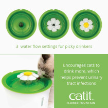Catit Senses 2.0 Cat Flower Fountain 3L Cat Water Fountain Green