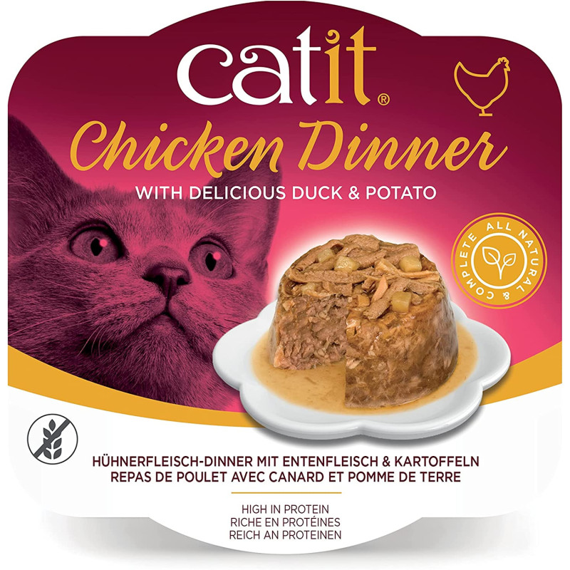 Catit Chicken Dinner Duck & Potato 80 g 6pcs box multicolor