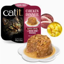 Catit Chicken Dinner Duck & Potato 80 g 6pcs box multicolor