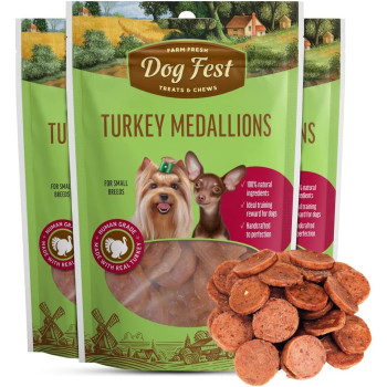Dog Fest Turkey Medallions For Small Breeds 55g