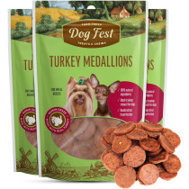 Dog Fest Turkey Medallions For Small Breeds 55g