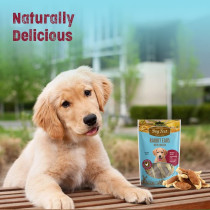 Dog Fest Rabbit Ears With Chicken For Puppies Dog Treats 90G 3.17Oz Brown