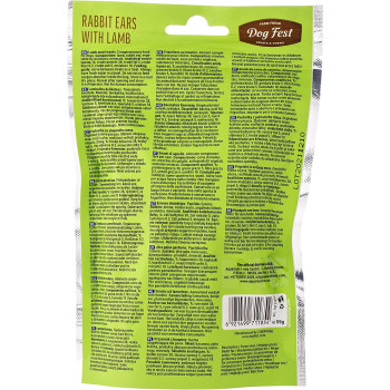 Dog Fest Rabbit Ears With Lamb For Mini Dogs Dog Treats 55G 1.94Oz