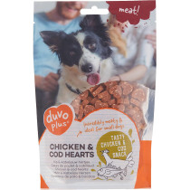 Duvo Meat Chicken & Cod Hearts 180G Multicolor