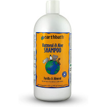 earthbath Oatmeal & Aloe Pet Shampoo Vanilla & Almond Itchy & Dry Skin Relief Soap Free Good for Dogs & Cats 100% Biodegradable & Cruelty Free Give Your Pet That Heavenly Scent 32Fl. Oz