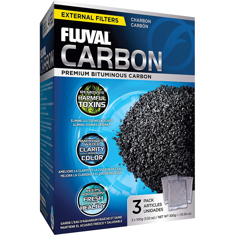 Fluval Carbon 100 gram Nylon Bags Pack of 3