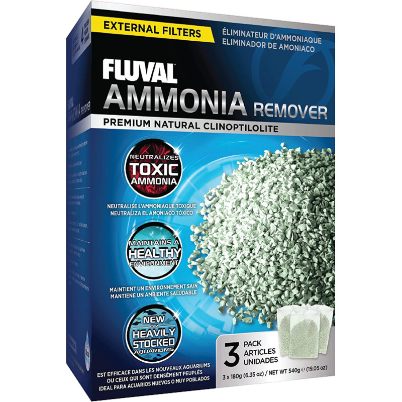 Fluval Ammonia Remover Chemical Filter Media for Freshwater Aquariums 3 Pack