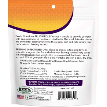 Exotic Nutrition Critter Selects Fruit Medley Treat 4oz