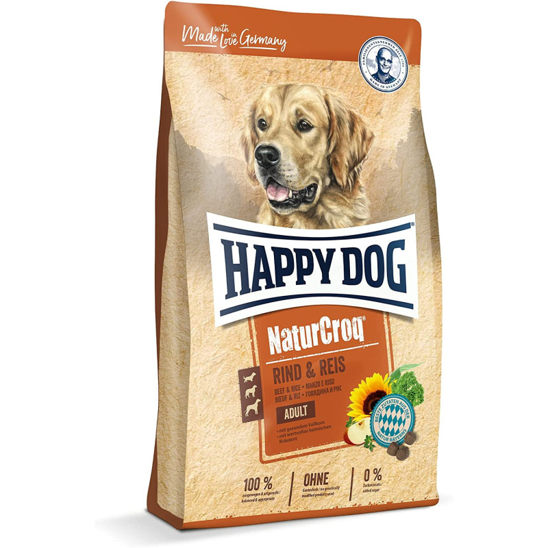 Happy Dog Naturcroq Beef And Rice Dog Dry Food 15Kg