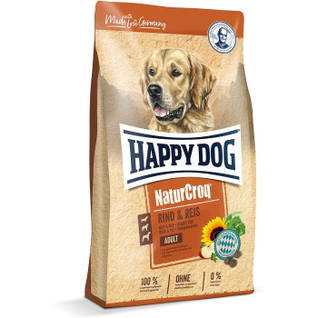 Happy Dog Premium Naturcroq Puppy Dog Dry Food 4 kg Light Brown Premium Naturcroq Beef and Rice