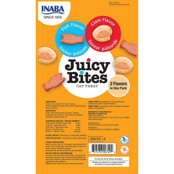 Inaba Juicy Bites Fish & Clam Flavor 33 9G 3 Pouches Per Pack