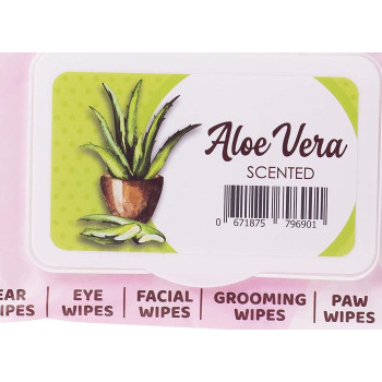 Kitcat 5 In 1 Cat Wipes Aloe Vera Scented 80 Sheets