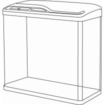 Karis Aqualives Compact Aquarium With Top Filter And White Led Lighting 39X19X44Cm 28L Black White Assorted
