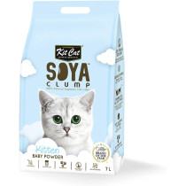 Kitcat Soybean Litter Soya Clump Kitten Baby Powder 7L Blue