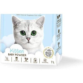 Kitcat Soybean Litter Soya Clump Kitten Baby Powder 7L Blue