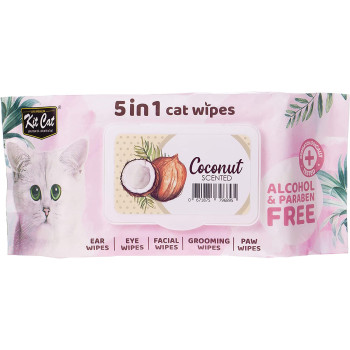 KitCat 5 in 1 Cat Wipes Coconut Scented 80 sheets