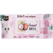 KitCat 5 in 1 Cat Wipes Coconut Scented 80 sheets