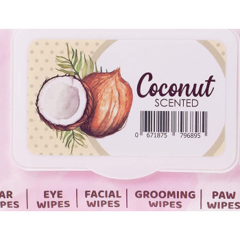 KitCat 5 in 1 Cat Wipes Coconut Scented 80 sheets